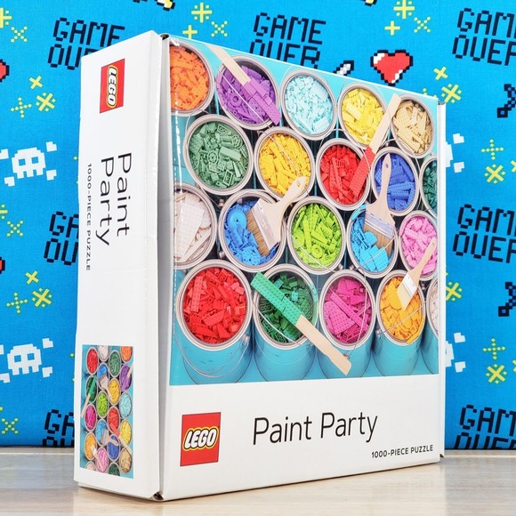 Lego PAINT PARTY 1000 Piece Jigsaw Puzzle [ 2020 ] Chronicle Books 25" W x 20" H - Picture 2 of 8